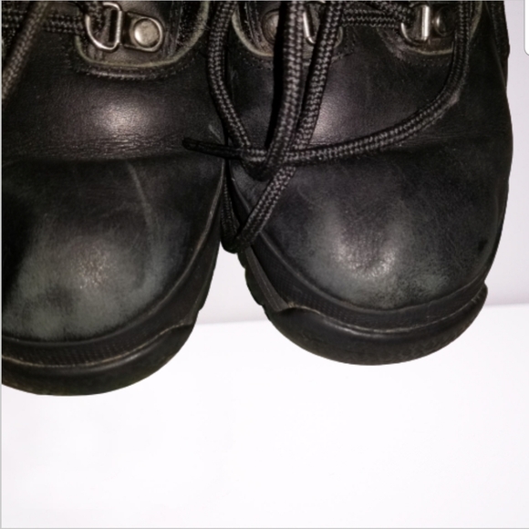 Big Boy Size 4 Black Leather Timberland Boots - Picture 8 of 8